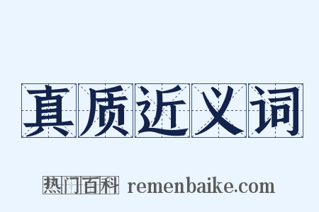 真质近义词是什么意思的图片